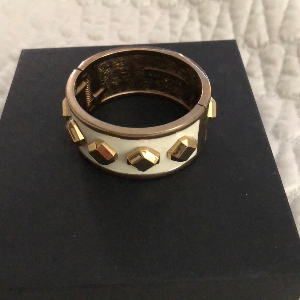 Gold and white bangle